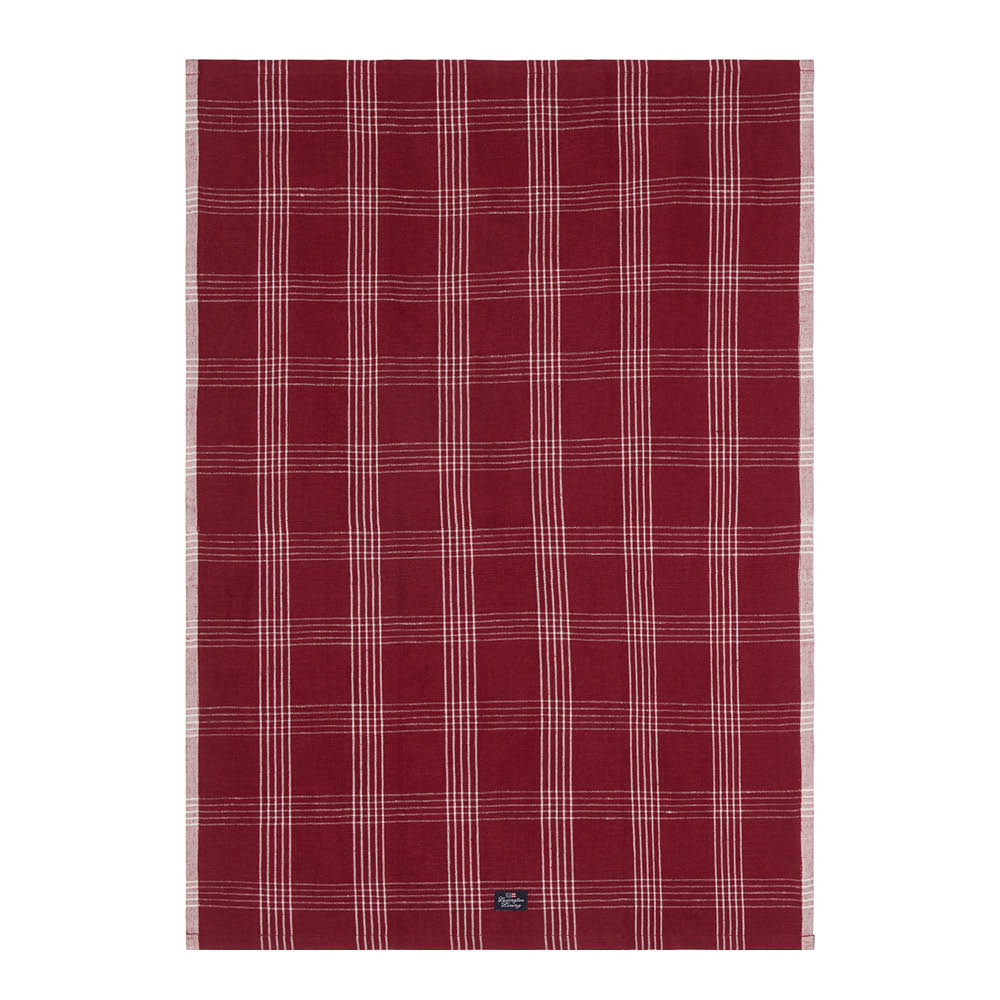 Lexington Kjøkkenhåndkle lin/bomull 50x70 cm rutete rød/hvit
