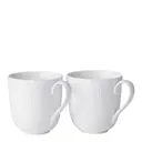 White Fluted Half Lace mugg 37 cl 2-pack vit