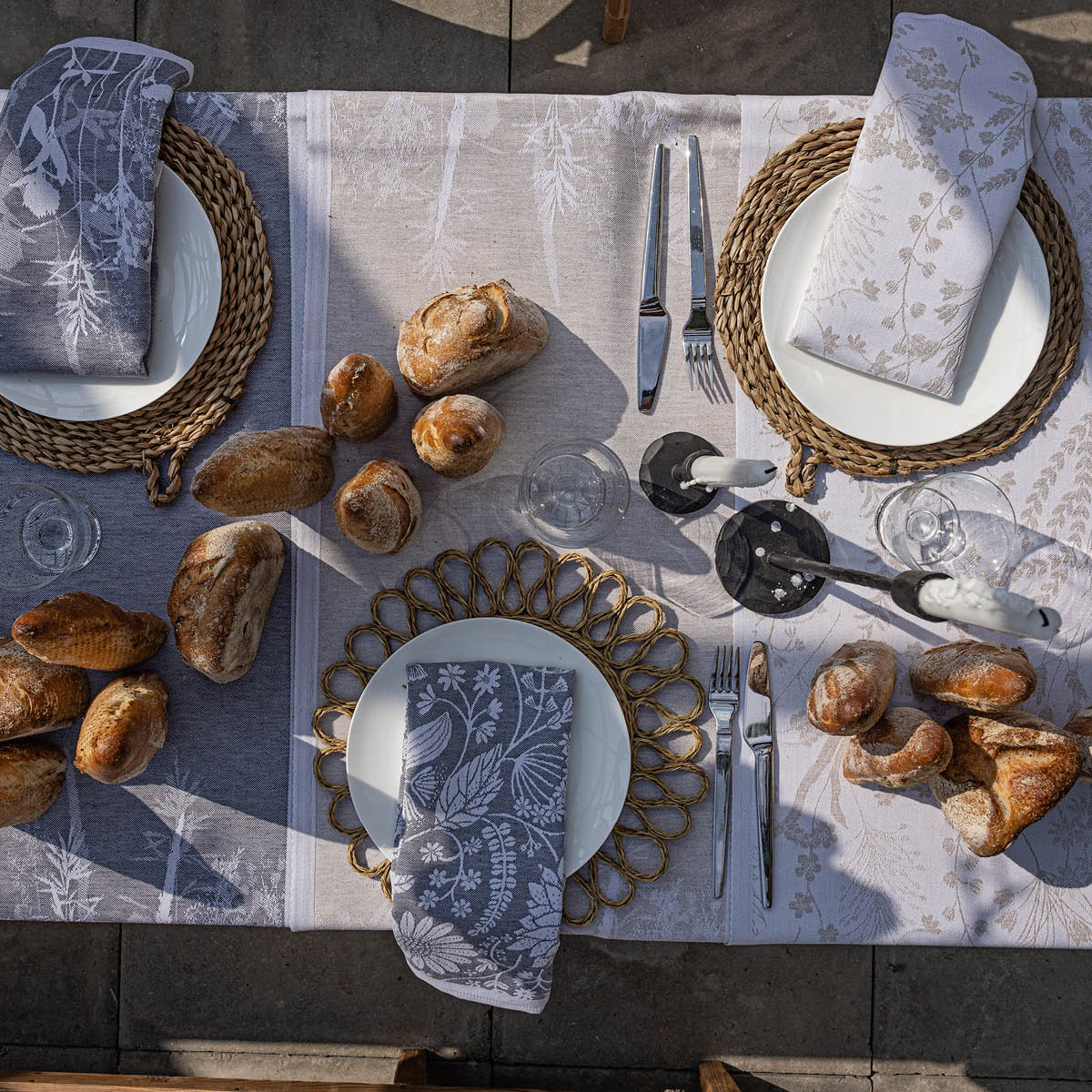 Ekelund Airy 080 bordslöpare 35x120 cm oblekt