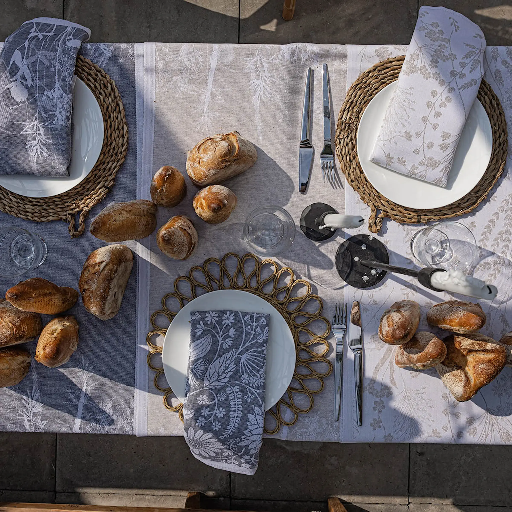 Ekelund Airy 080 bordslöpare 35x120 cm oblekt