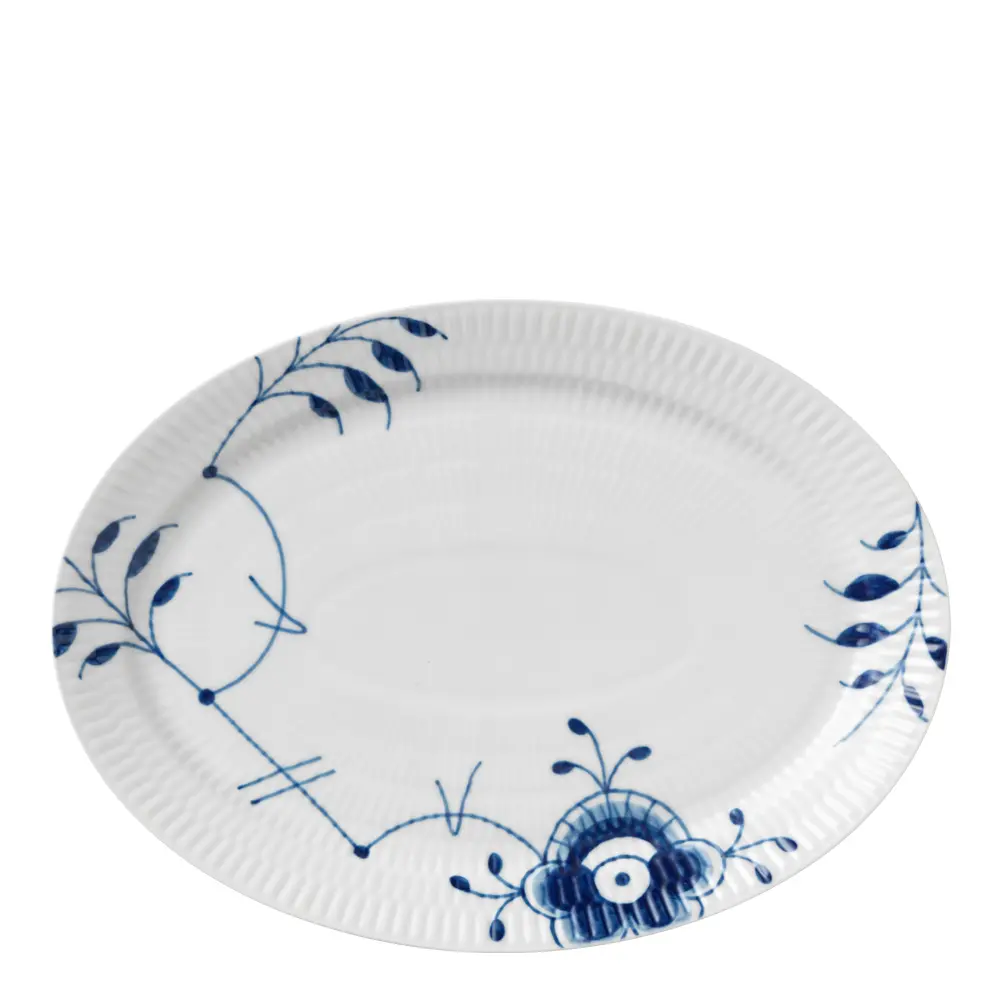 Blue Fluted Mega Vati ovaali 28 cm kuvio 7