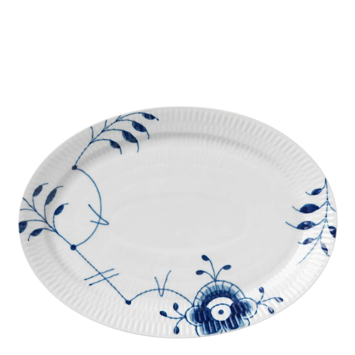 Royal Copenhagen Blue Fluted Mega Fat oval 28 cm dekor nr 7