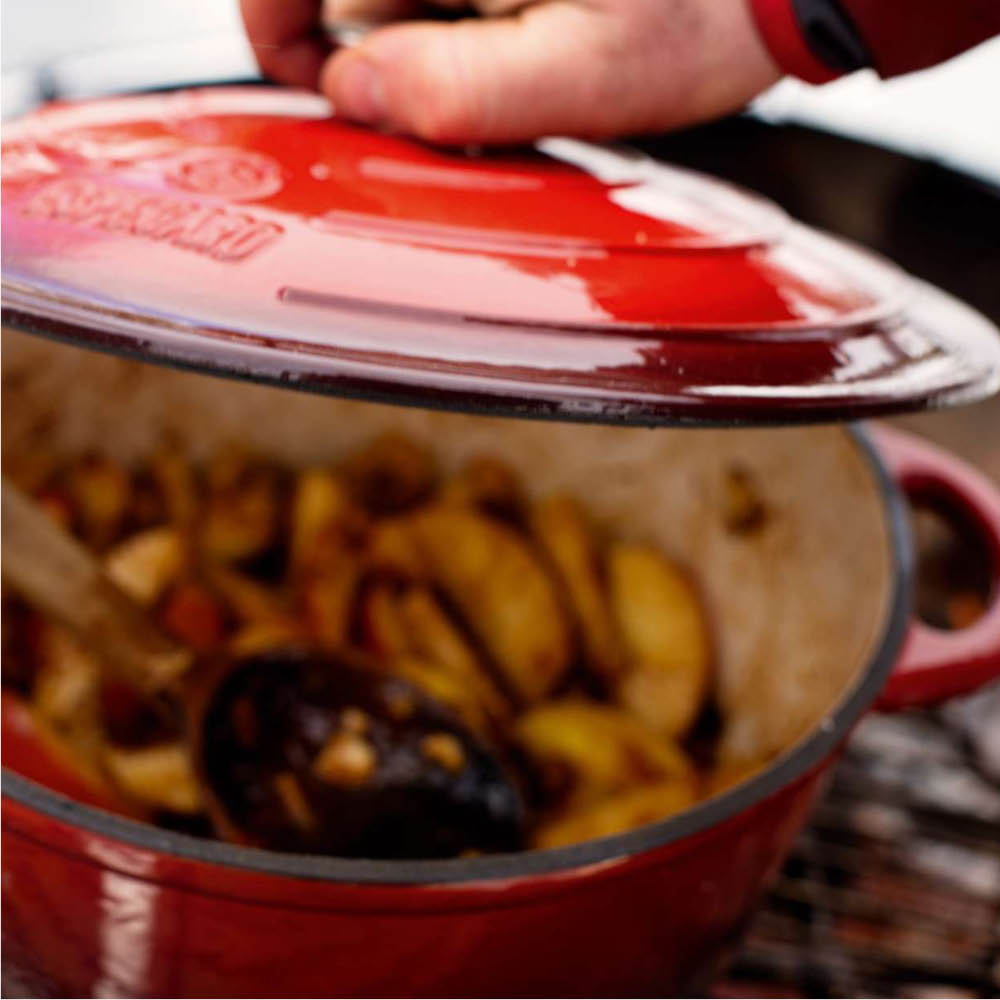 Espegard Gjutjärnsgryta 6 L röd