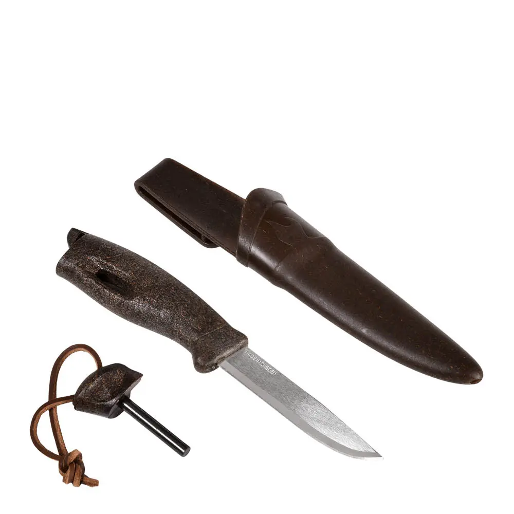 Swedish FireKnife 2in1 kniv med tennstål 22 cm cocoshell