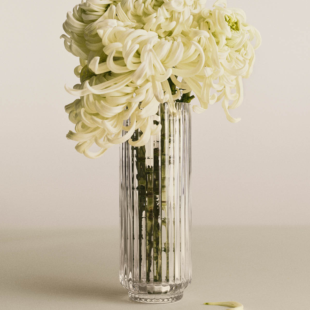 Georg Jensen Bernadotte vase rund 22,5 cm glass