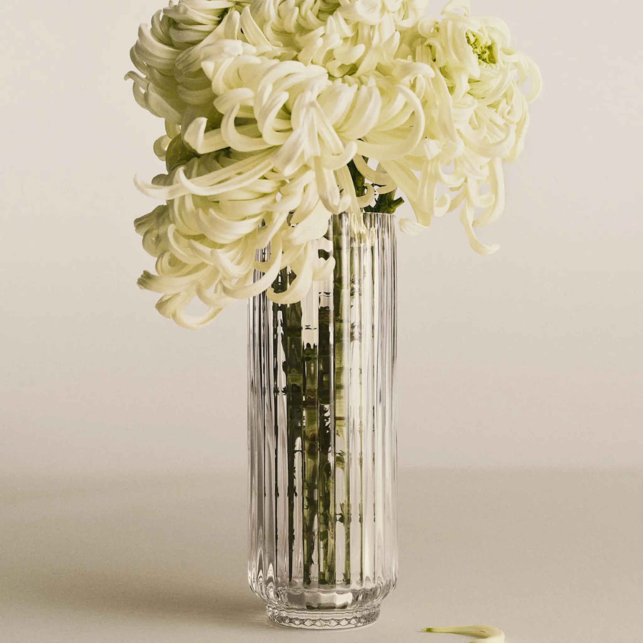 Georg Jensen Bernadotte vase rund 22,5 cm glass