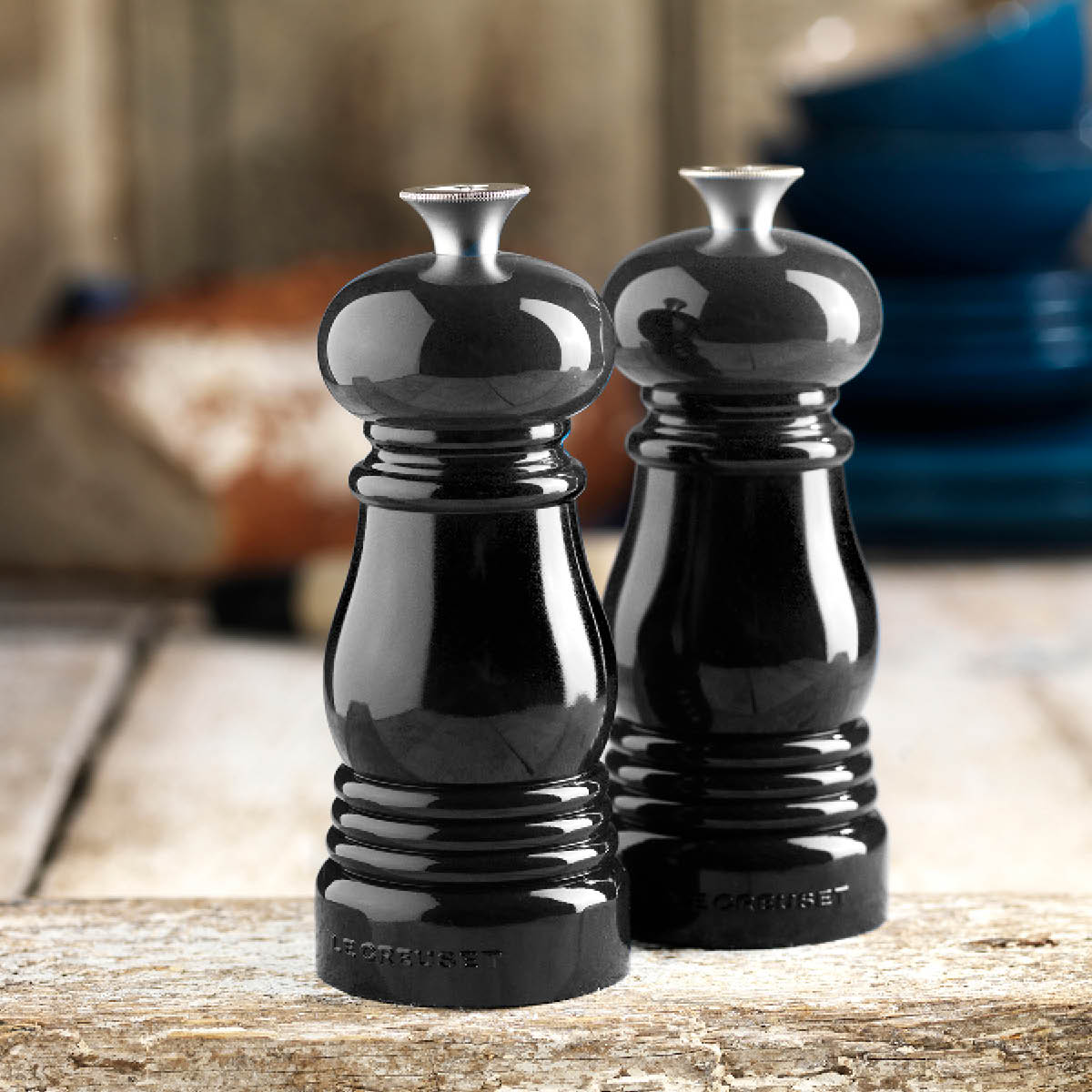 Le Creuset Salt- och pepparkvarnset 12 cm black blank