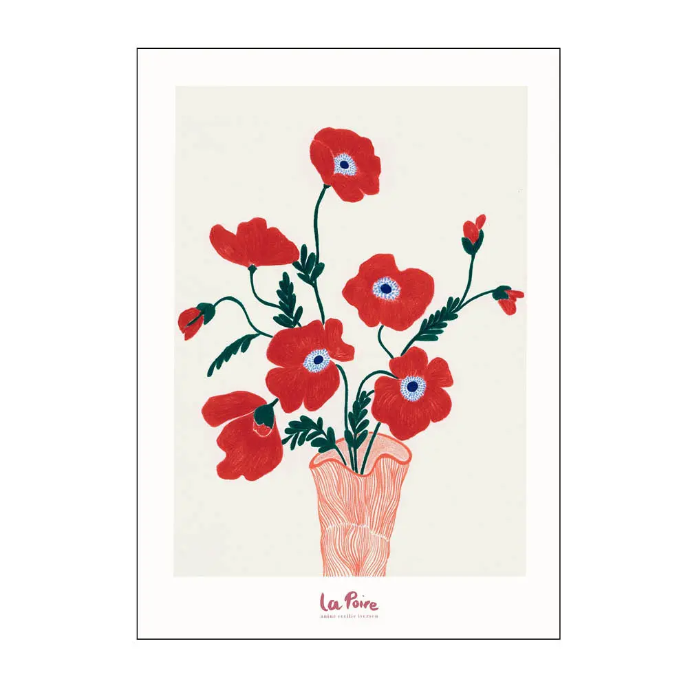 La Poire Juliste 50x70 cm Poppies