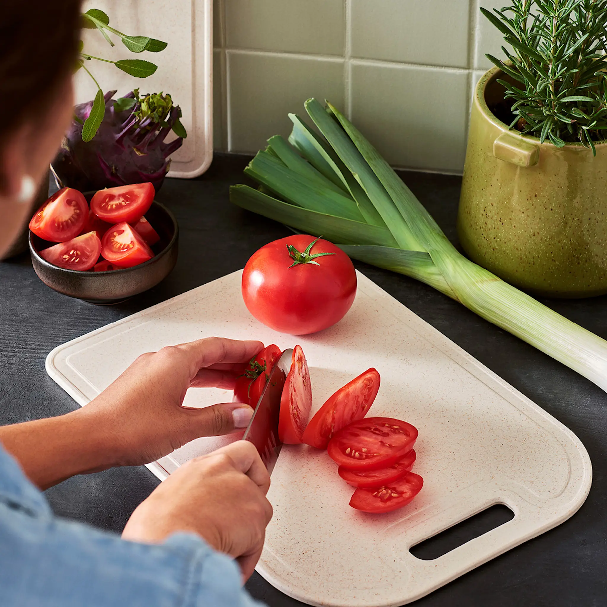 Gastromax BIO range skjærebrett 35x25 cm lin hover