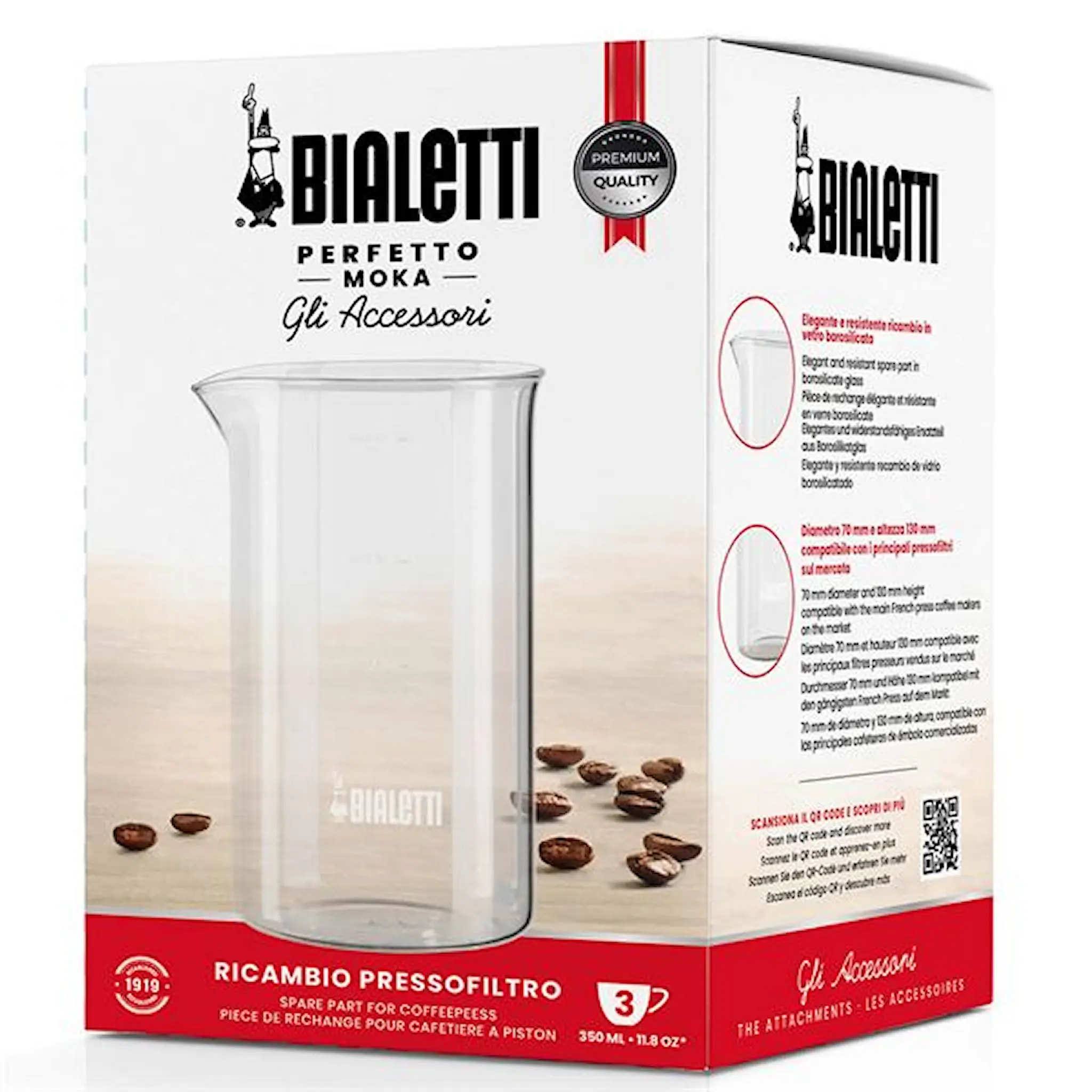 Bialetti Reservglas 35 cl Klar