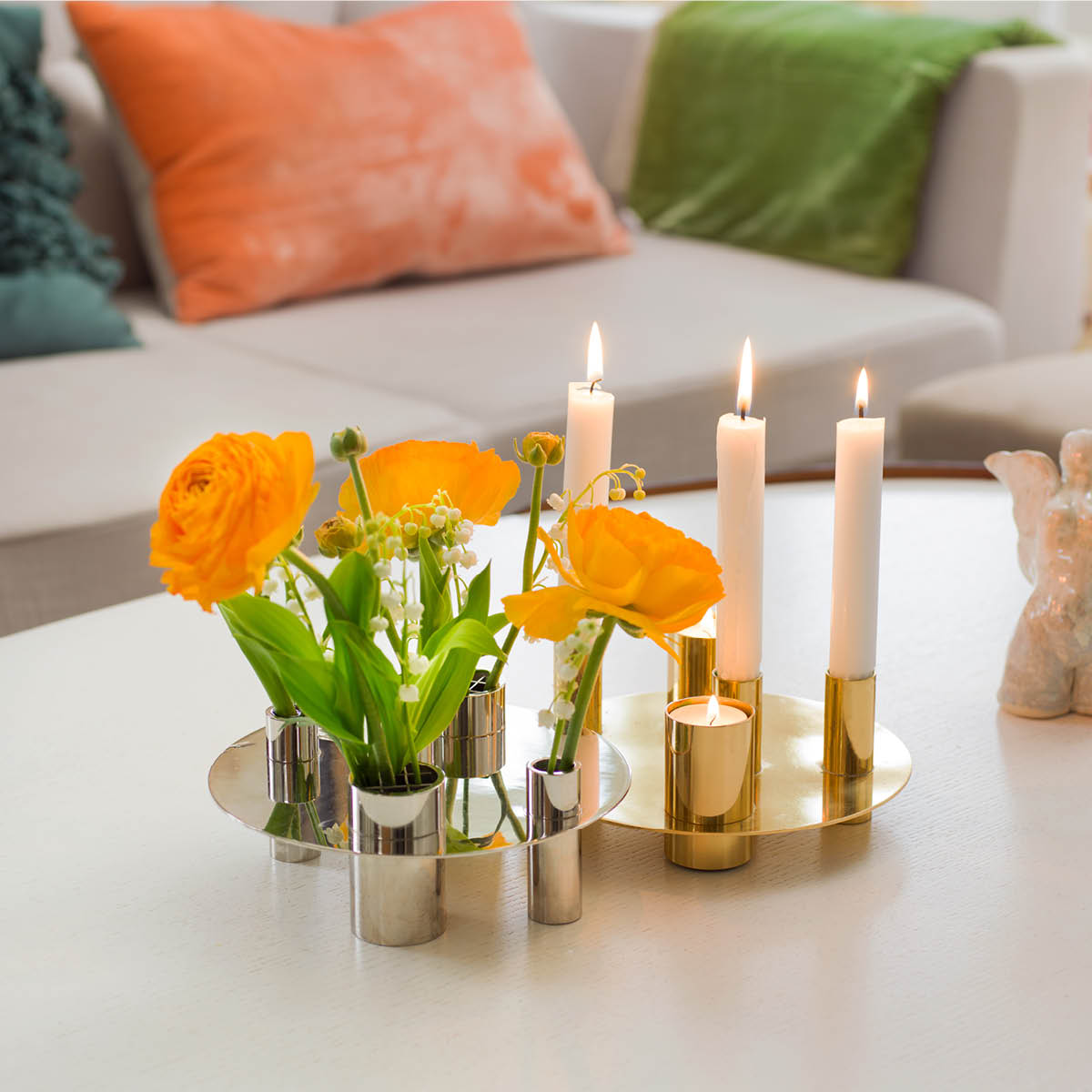 Klong Awa Maljakko / Kynttilänjalka 20x7,5 cm Messinki