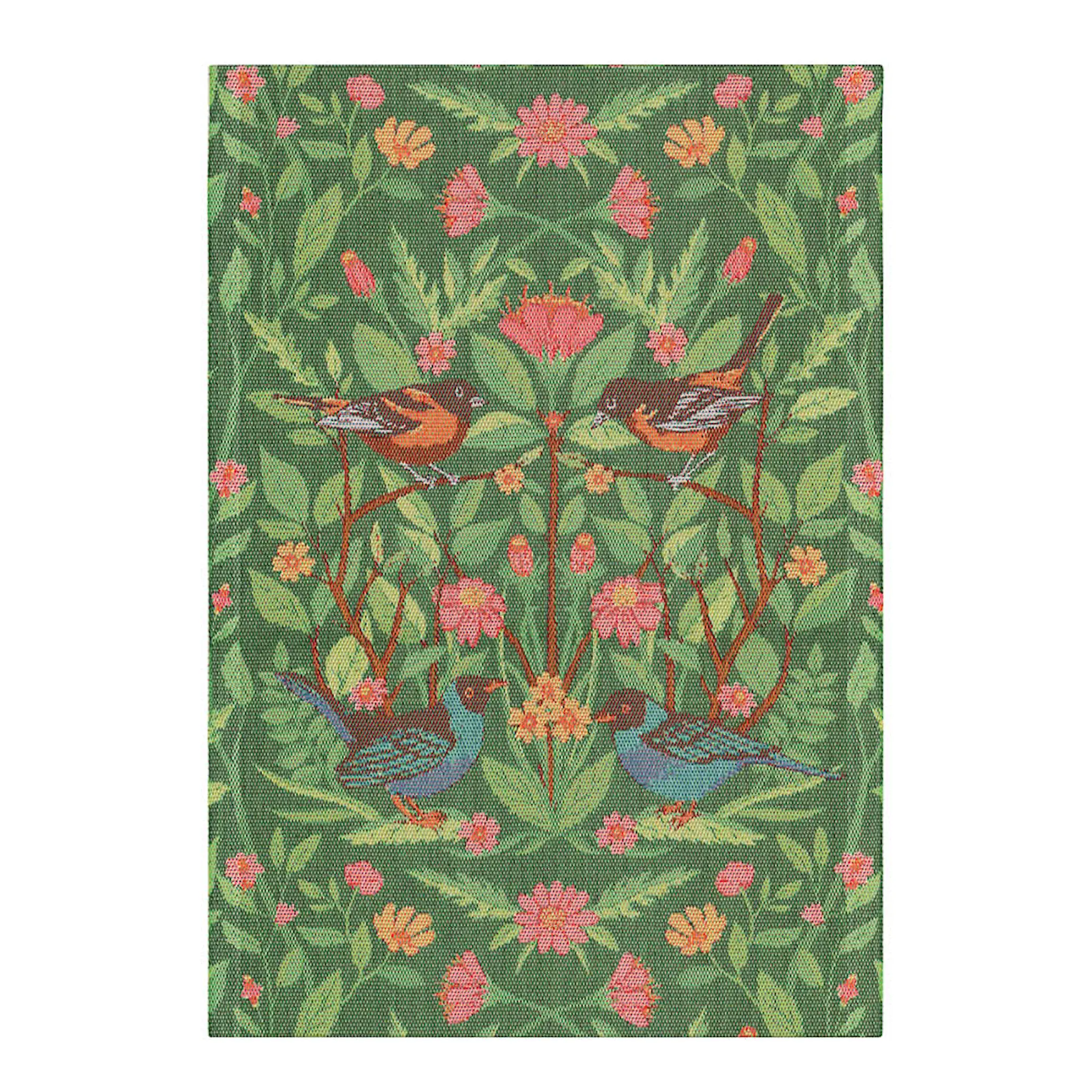 Ekelund Handduk 35x50 cm Fågelmotiv/grön