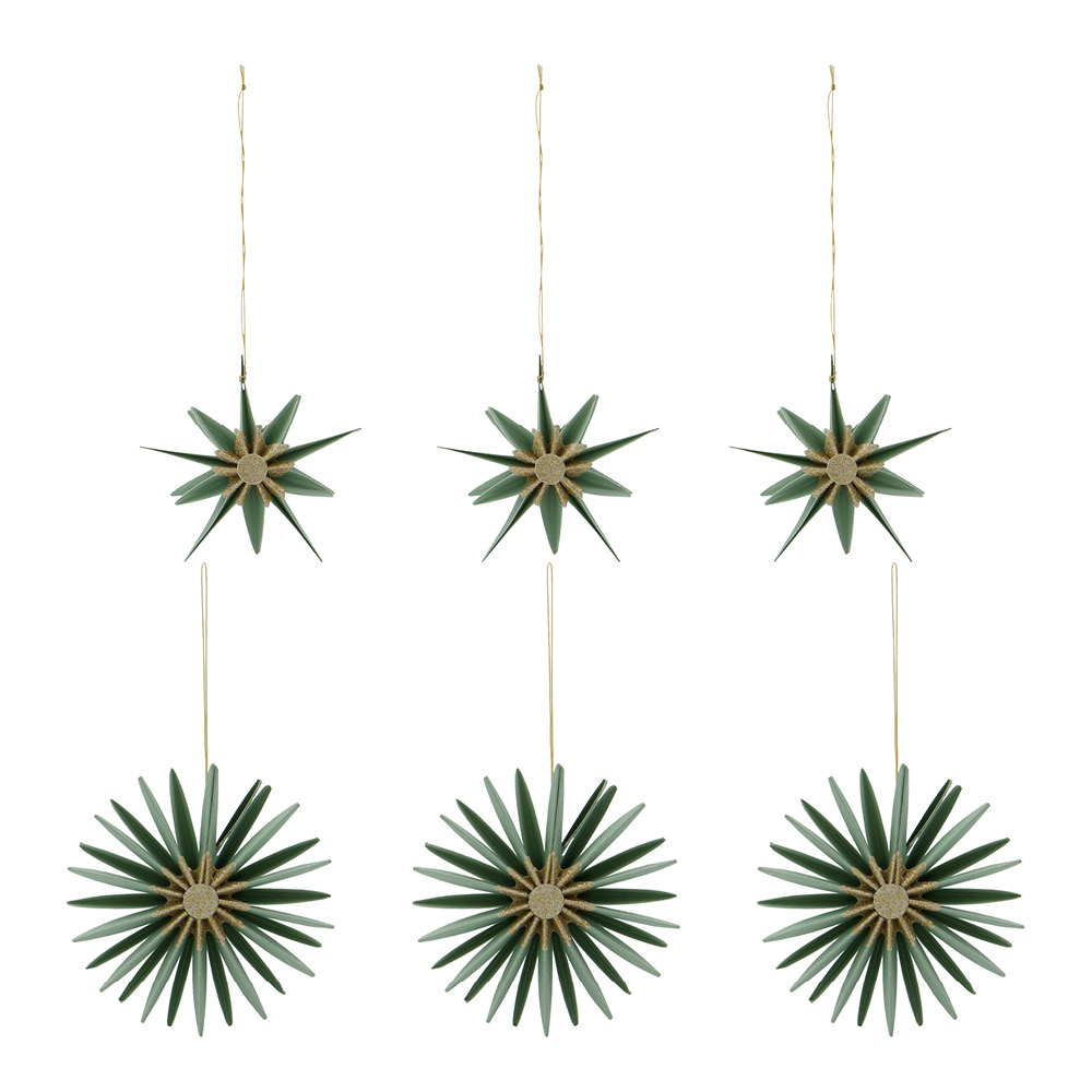 House Doctor - Stari Joulukoriste 6 kpl Green/Champagne