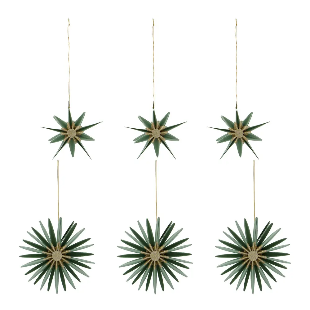 Stari Joulukoriste 6 kpl Green/Champagne