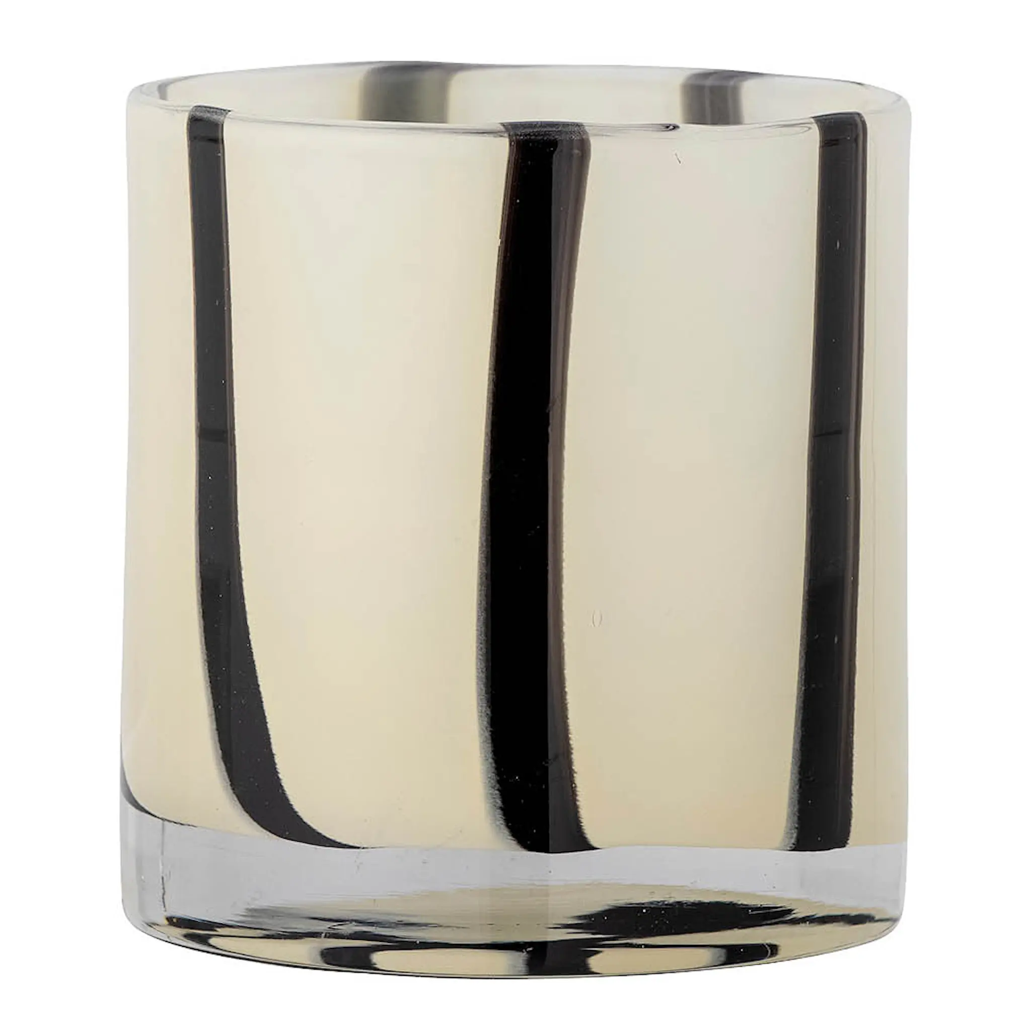 Bloomingville Liberty ljuslykta 10 cm vit/svart