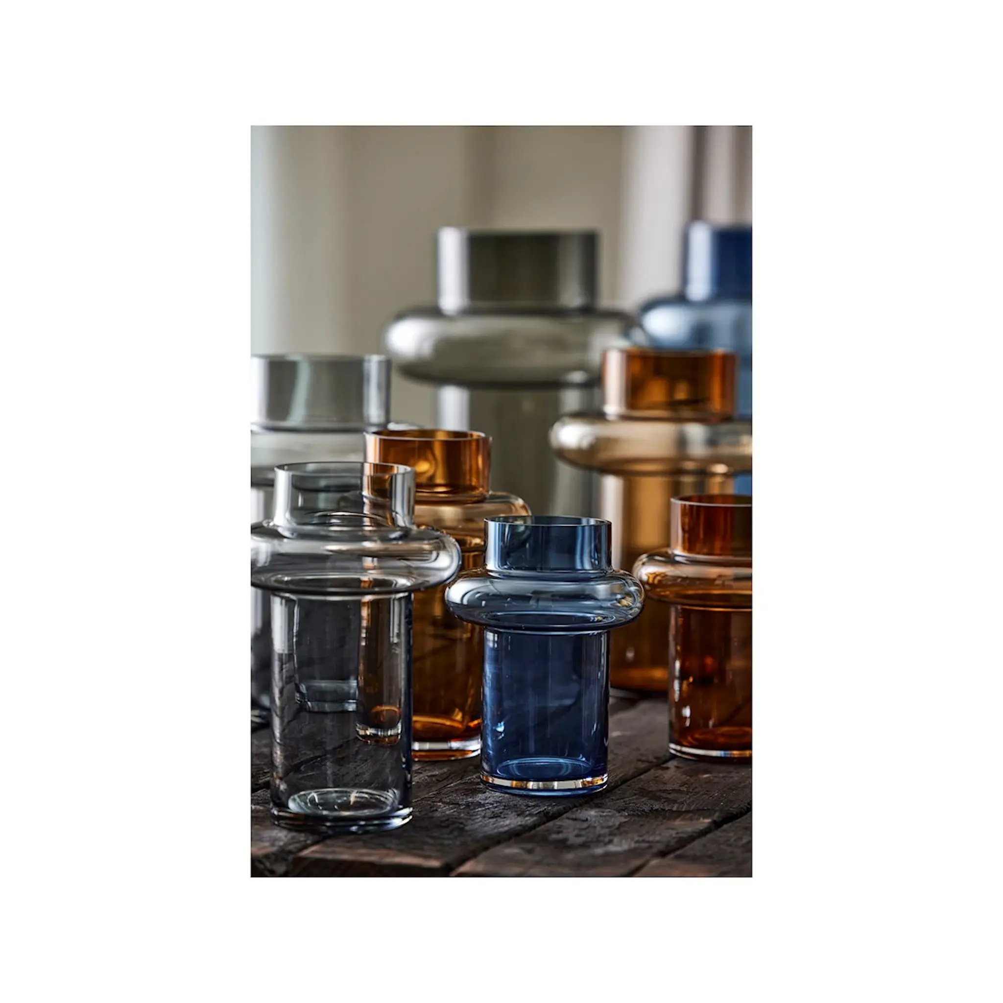 Lyngby Glas Tube Vas 40 cm Smoke Glas