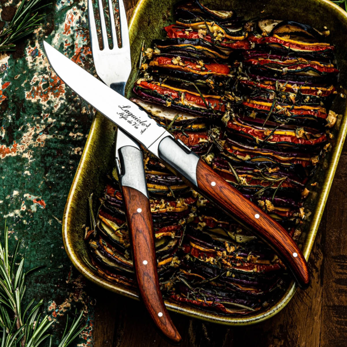 Laguiole Style de Vie Grillgaffel 10,5 cm 6-pack rosa