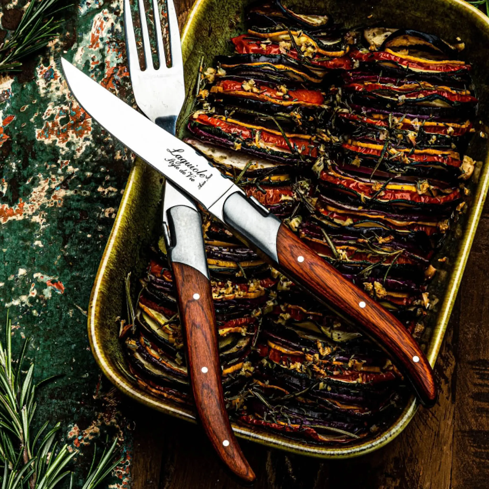 Laguiole Style de Vie Grillgaffel 10,5 cm 6-pack rosa