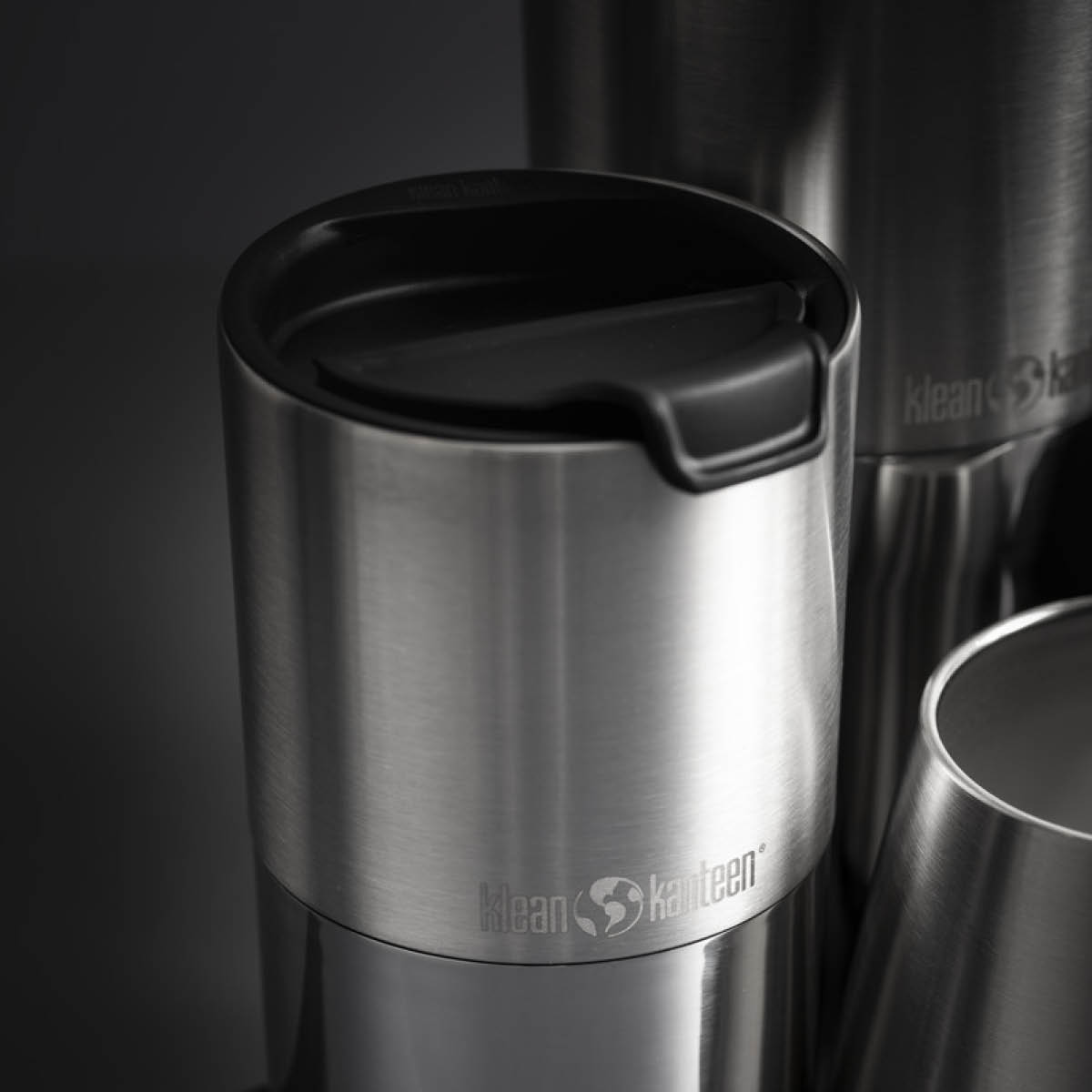 Klean Kanteen Rise Tumbler 47 cl med flipplokk børstet stål