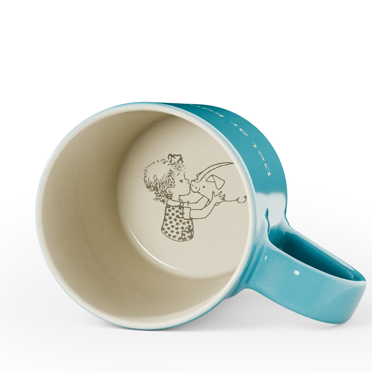 Design House Stockholm Lindgren krus 35 cl "Det är konstigt" turkis