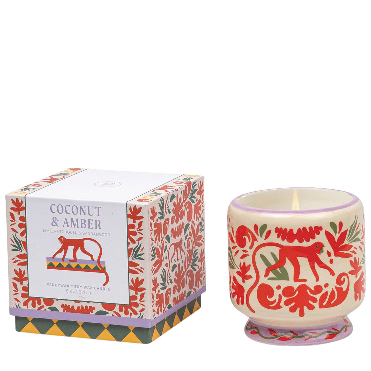 Paddywax Adopo Tuoksukynttilä Coconut & amber 8,8 cm