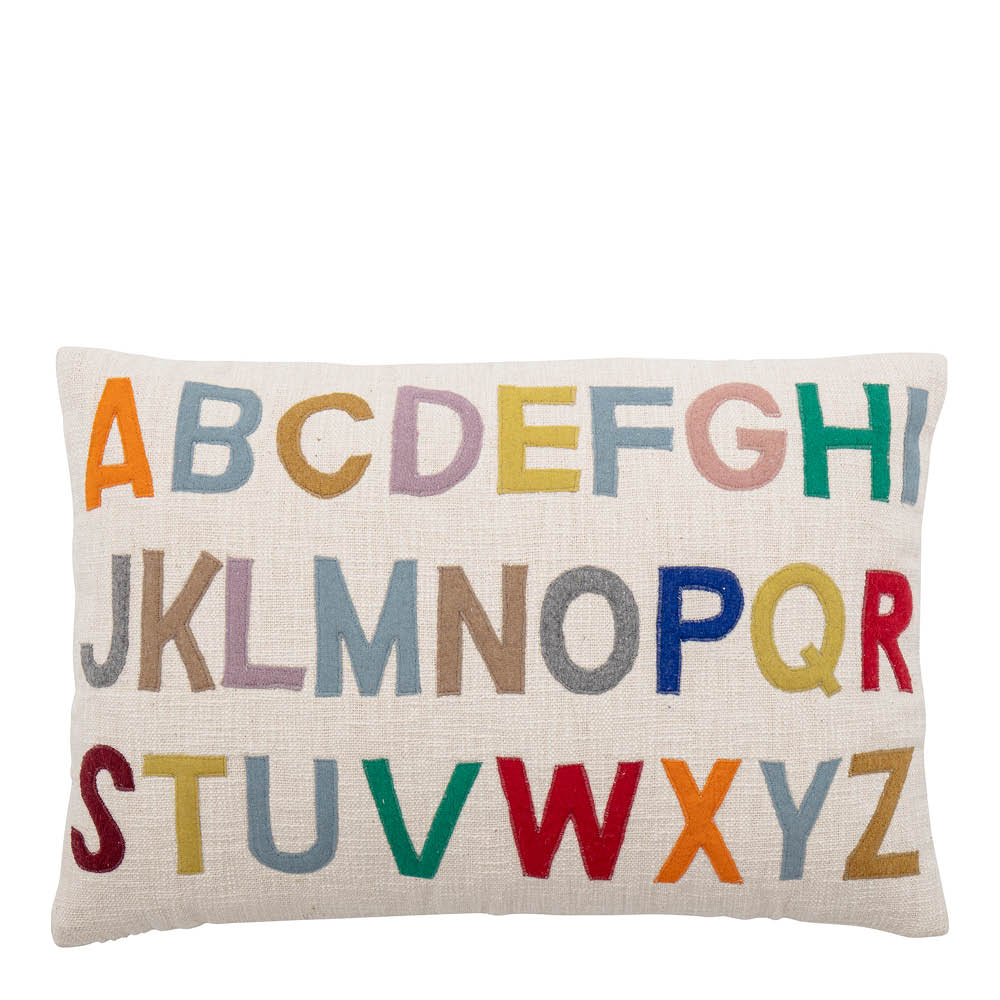 Bloomingville MINI Lexi ABC kudde 60x40 cm natur/multi