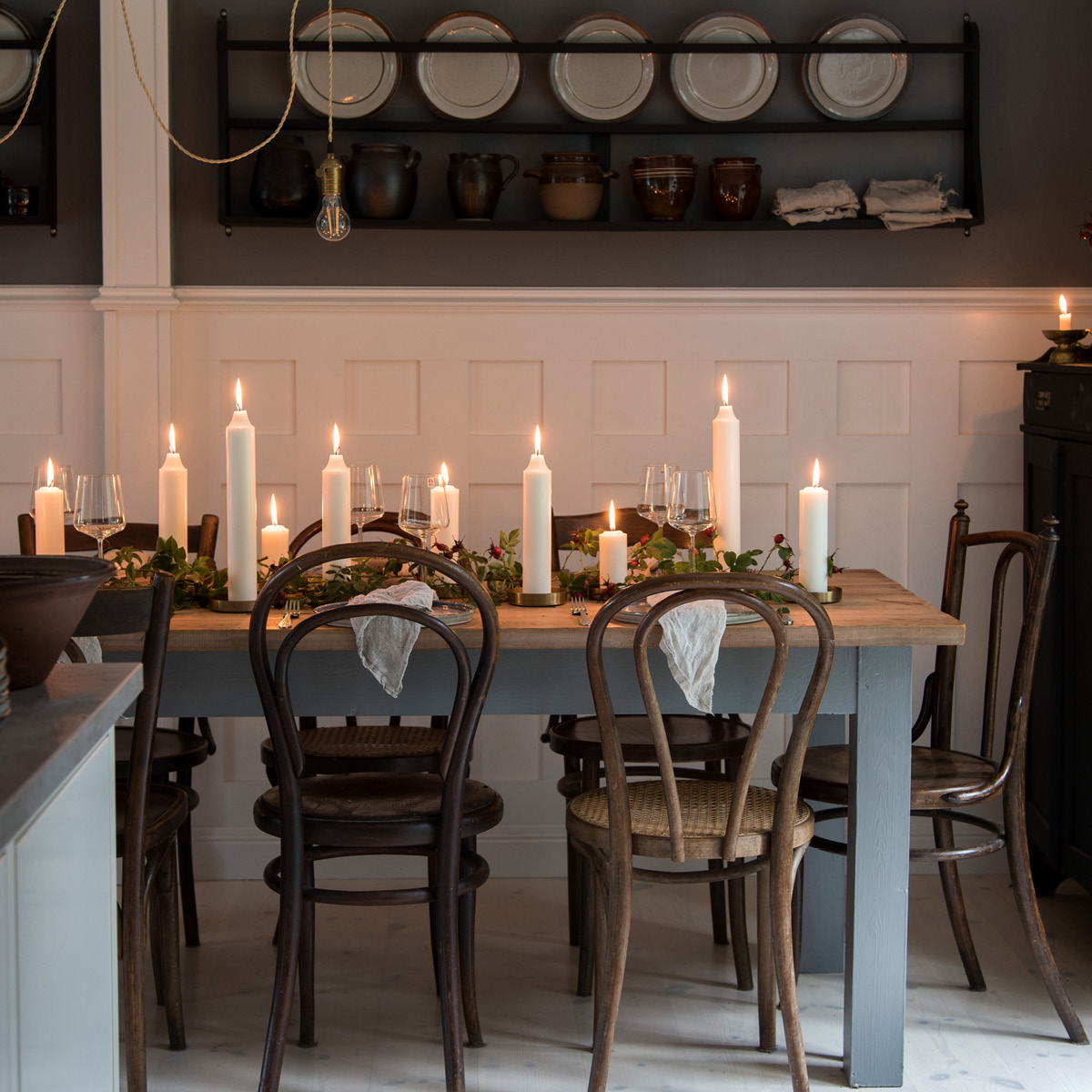 Liljeholmens Gilleljus Pöytäkynttilä 20 cm Valkoinen