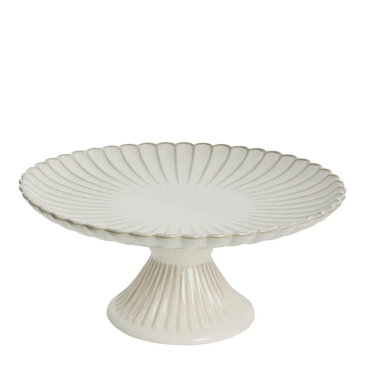 Lene Bjerre Camille tårtfat 27 cm offwhite