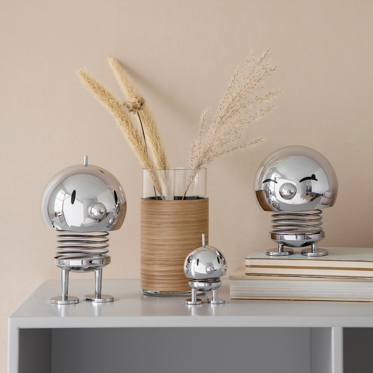 Hoptimisten LED lampe stor 15 cm chrome