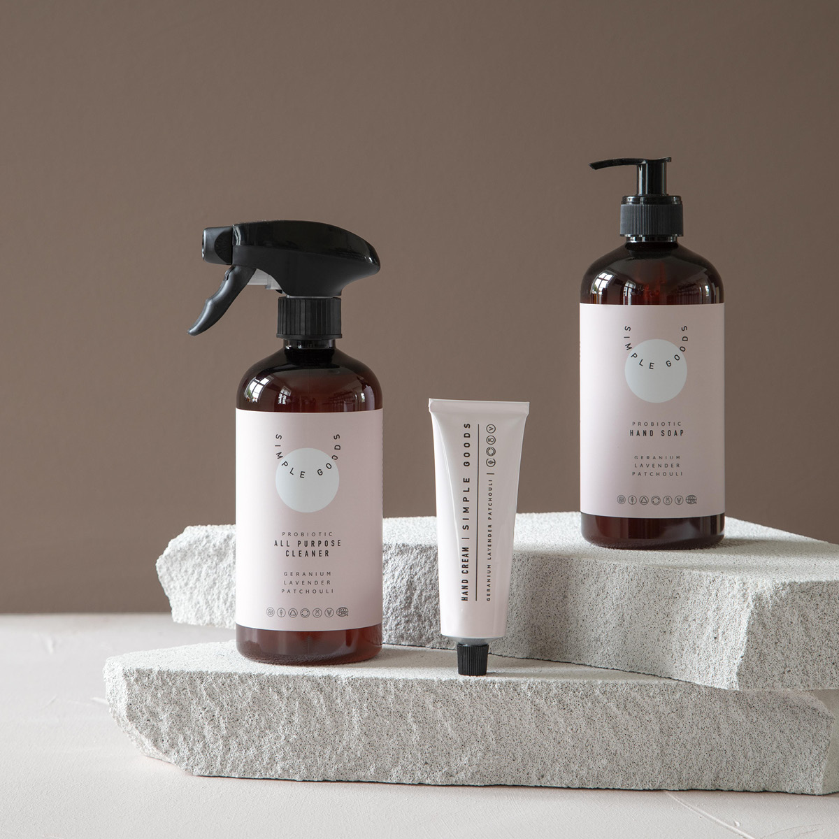 Simple Goods Geranium Tiskiaine 450 ml Vaaleanpunainen