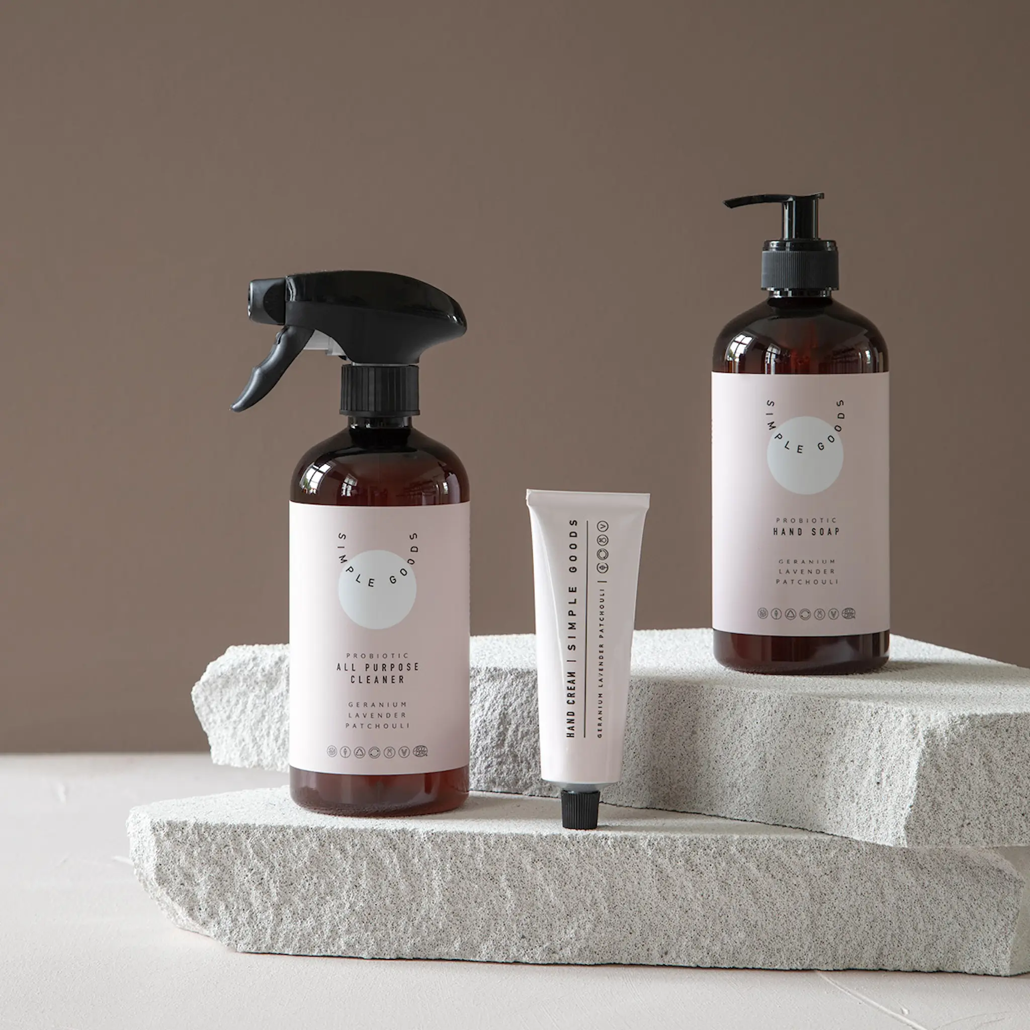 Simple Goods Geranium Diskmedel 450 ml Pumpflaska Ljusrosa