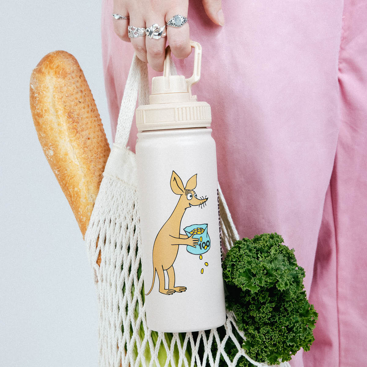 Nordicbuddies Muumi Termospullo Nipsu 0,55 L Beige