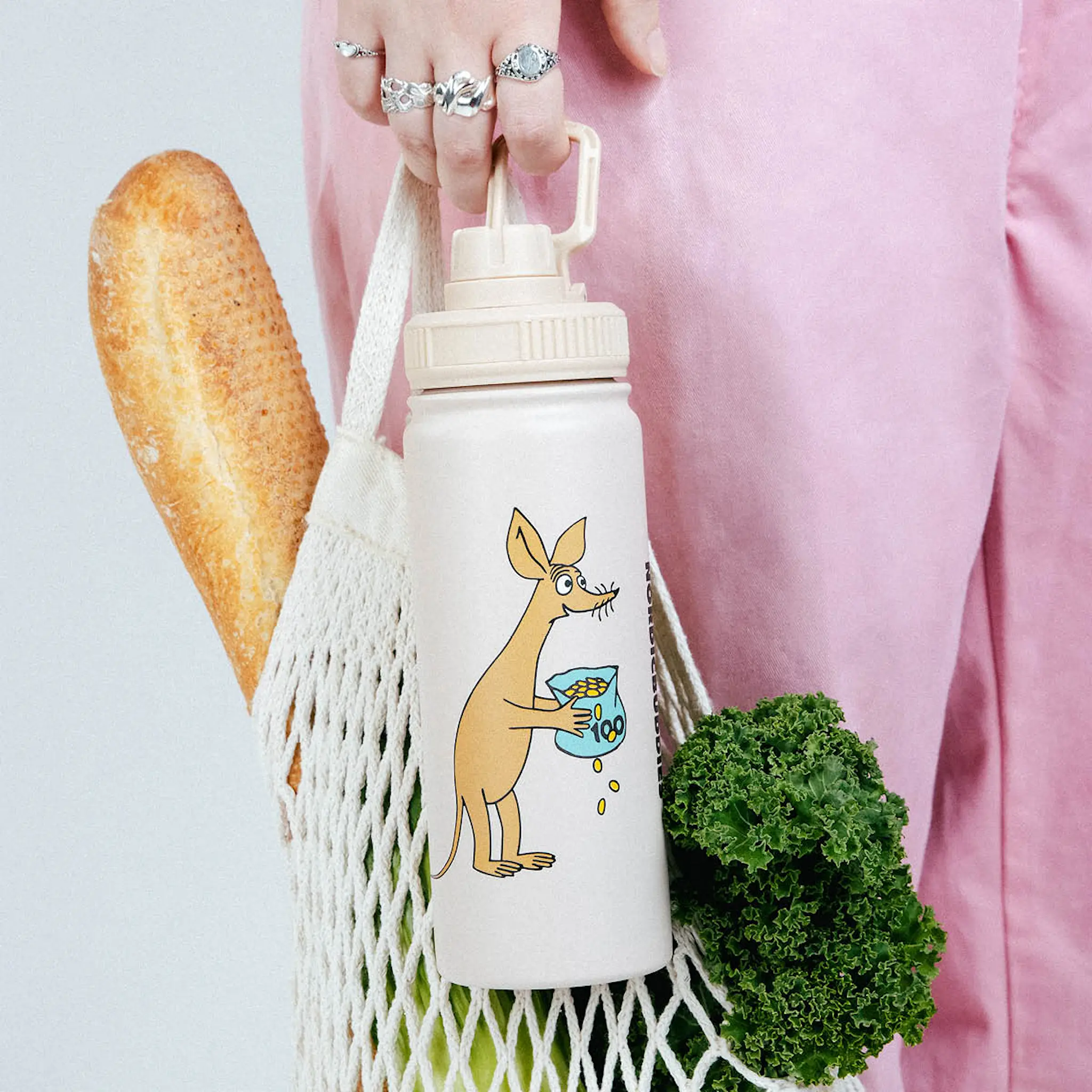 Nordicbuddies Mumin termoflaska 0,55 L Sniff beige