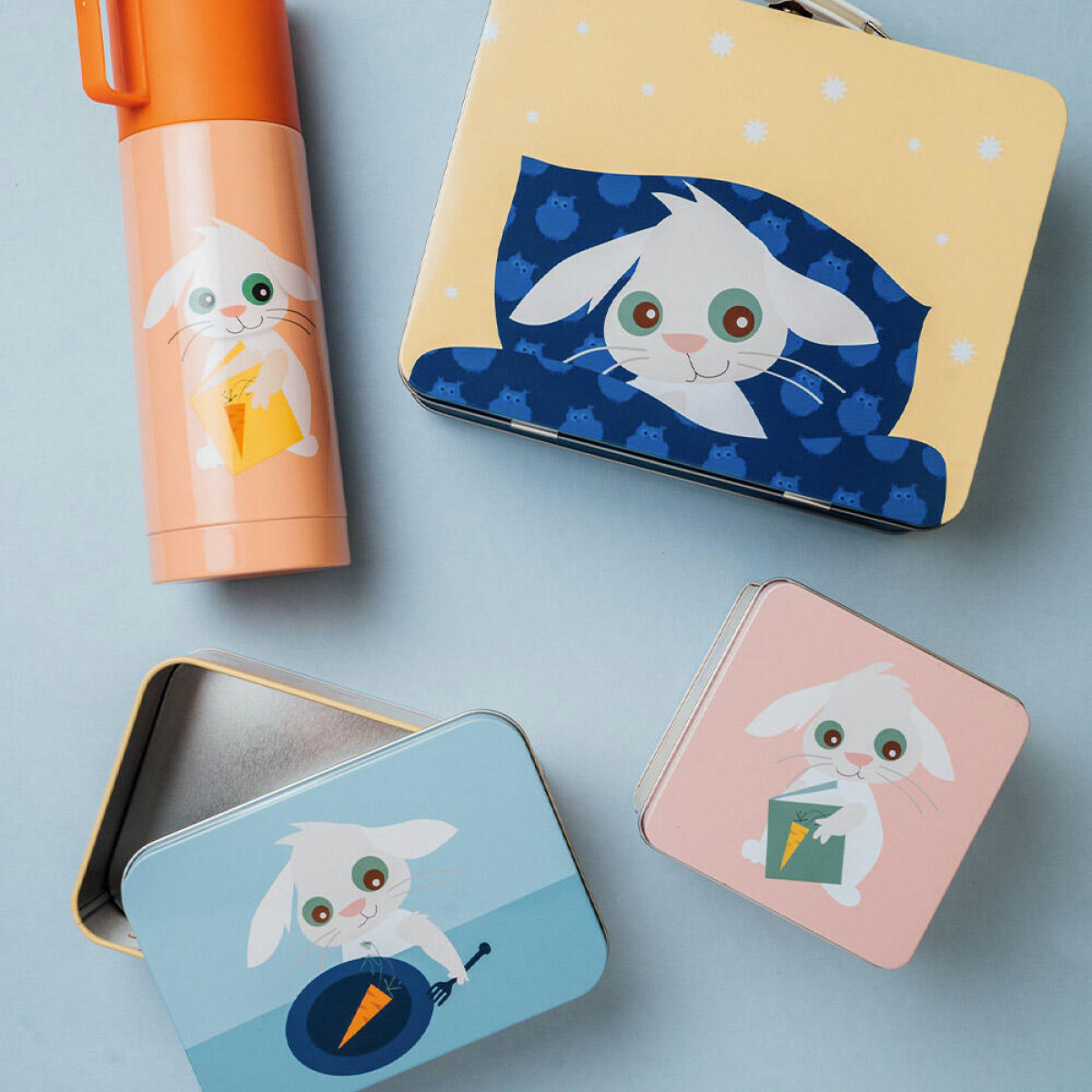 Blafre Lille Kanin matlåda / förvaringslåda 10x10 cm gul