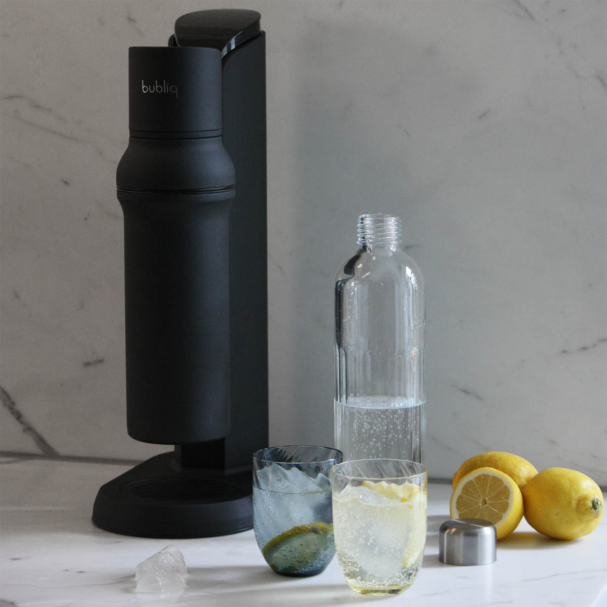 Bubliq Glass kolsyremaskin matt svart