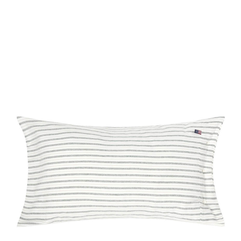 Lexington Örngott flanell 50x90 cm randig vit/grön/beige