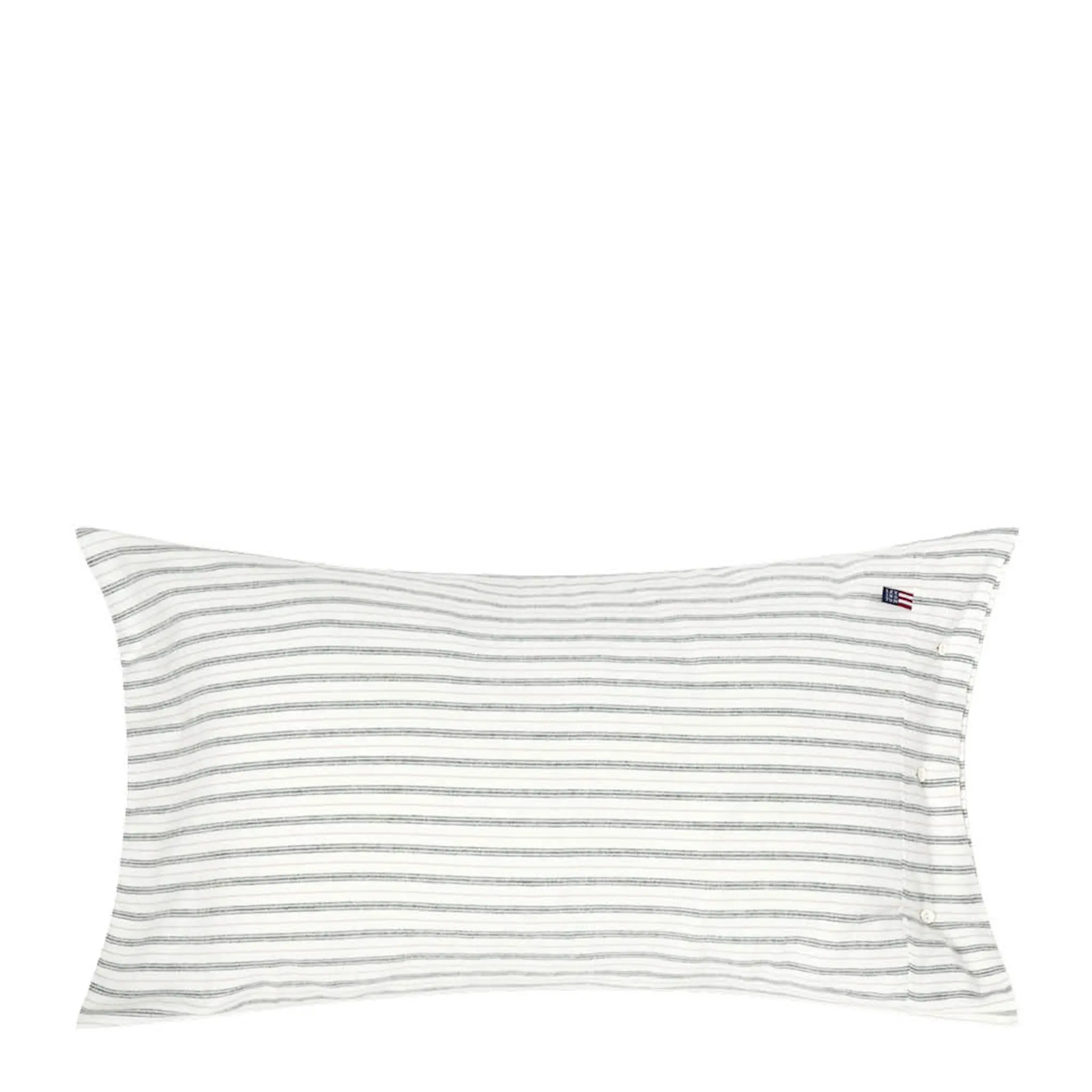 Lexington Örngott flanell 50x90 cm randig vit/grön/beige