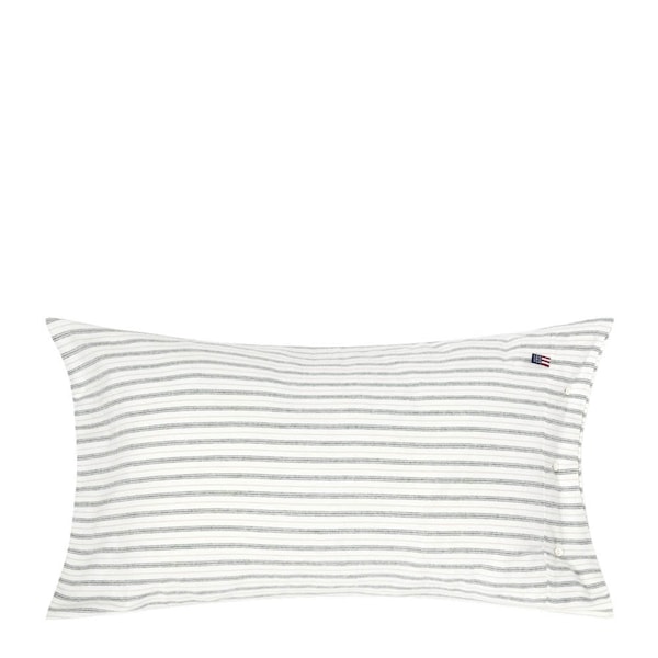 Örngott flanell 50x90 cm randig vit/grön/beige
