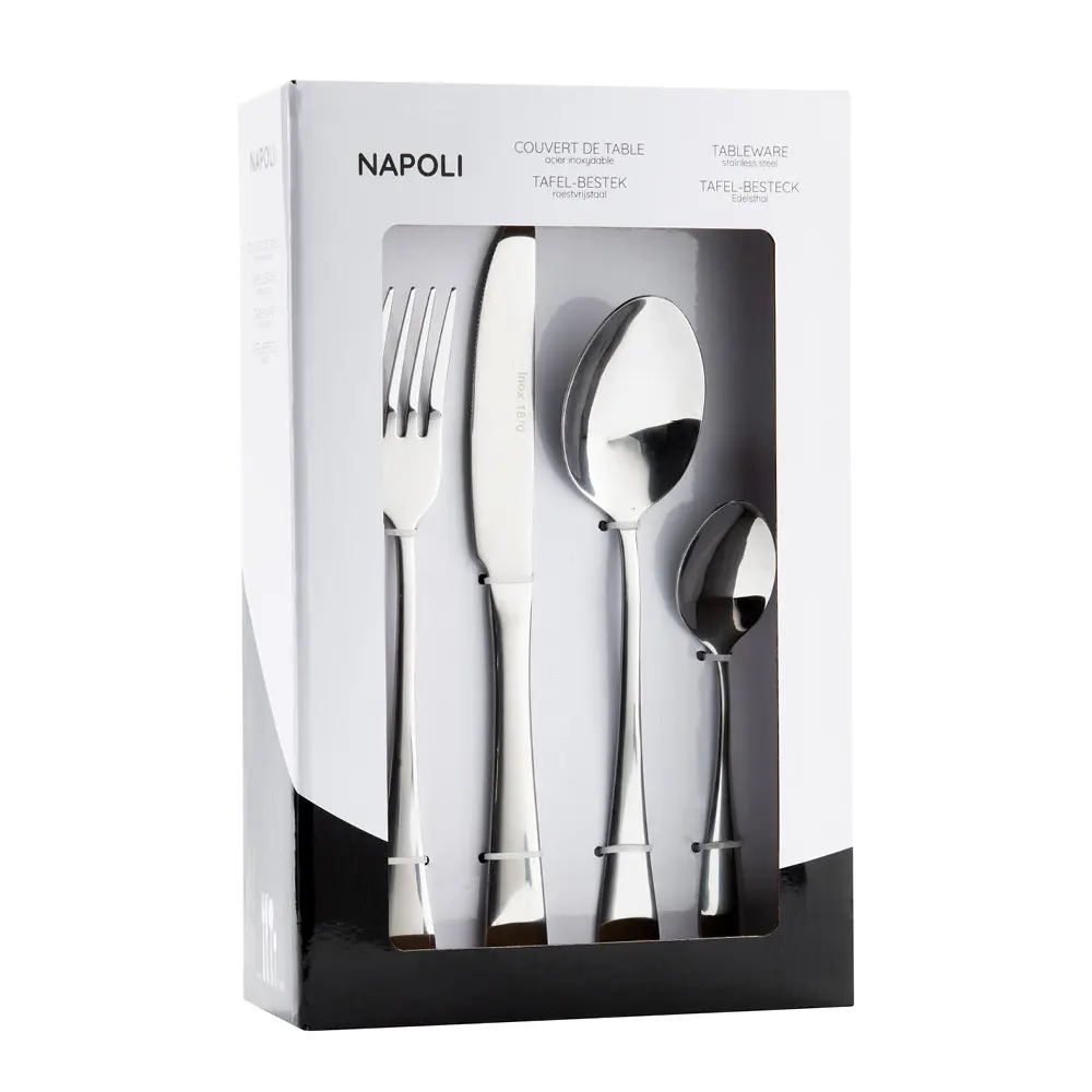 Napoli bestikksett 16 deler rustfritt stål
