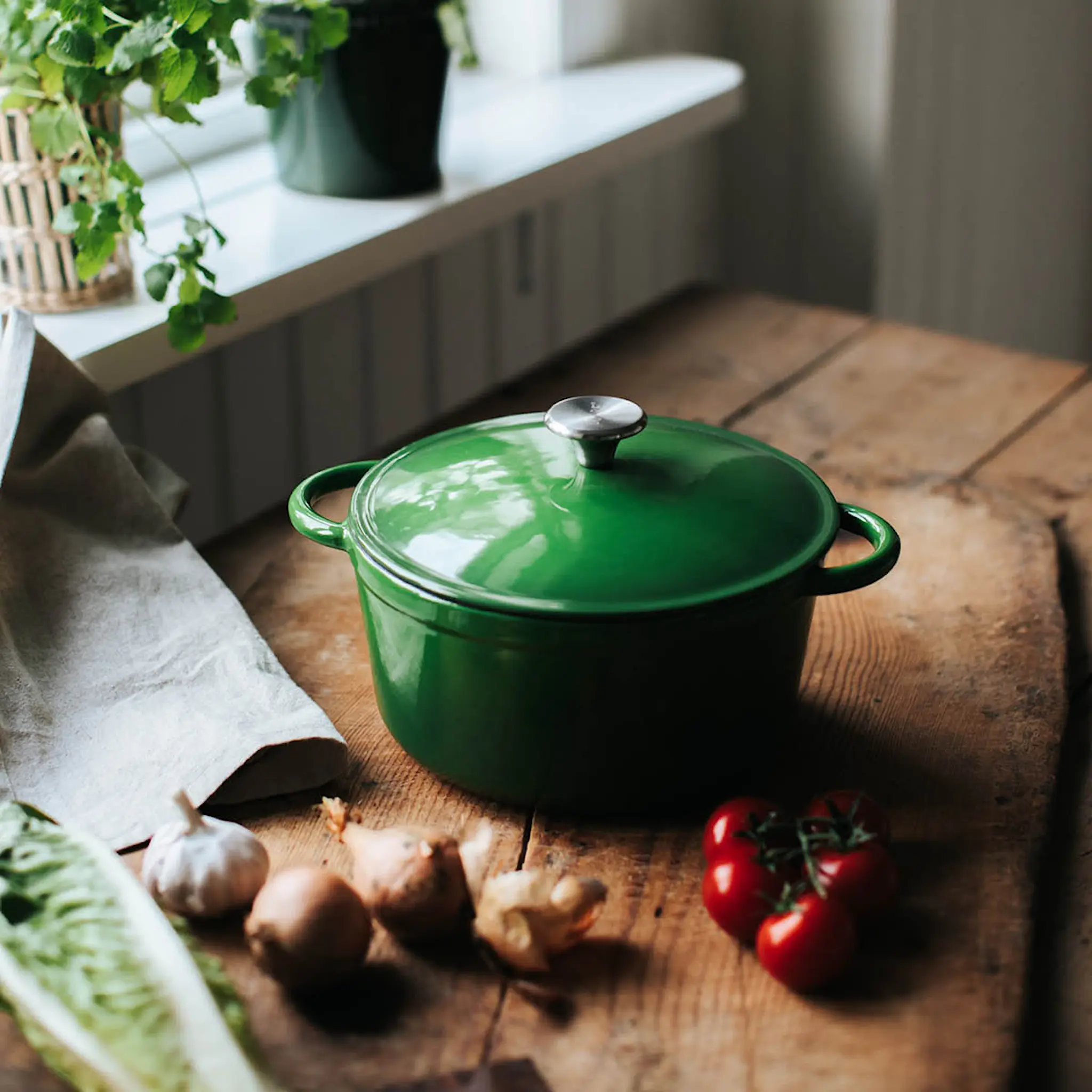 Dorre Gretl gjutjärnsgryta 24 cm 4 L grön