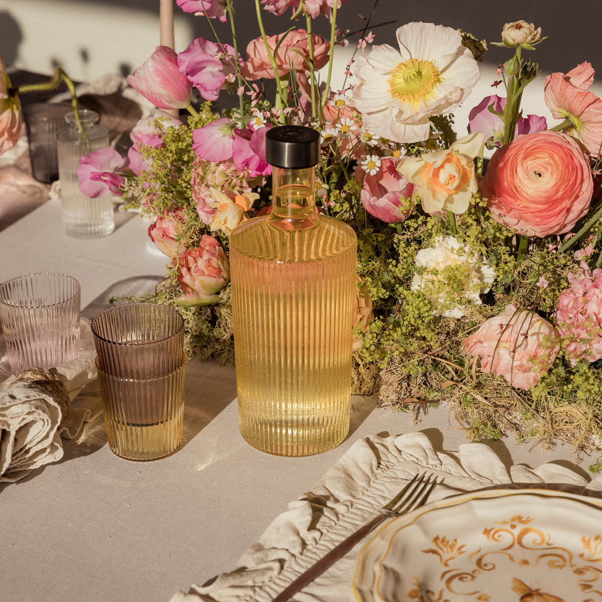 Paveau Ribbed Elegance flaska Cable 1,25 L gul