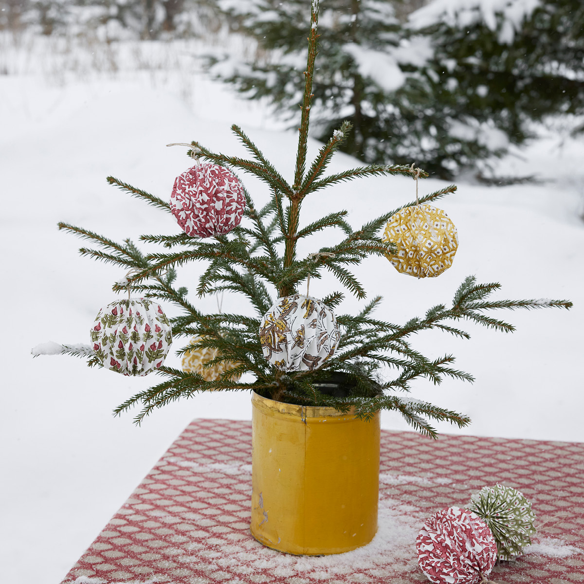 Chamois Julkulor med olika mönster set 3-pack röd/grön