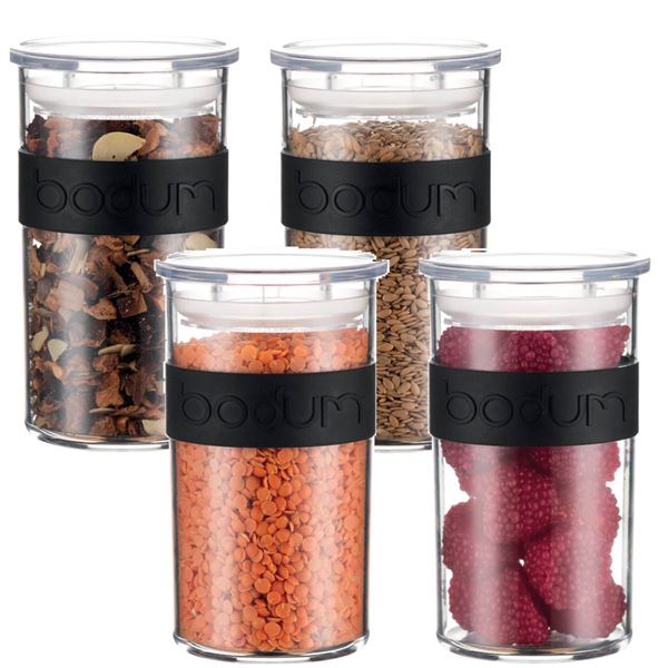 Bodum - Presso Säilytyslaatikko 25 cl 4 kpl Musta