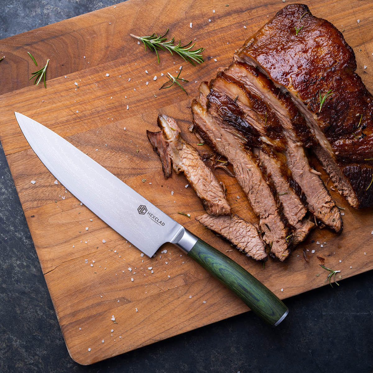 Hexclad Hybrid kokkekniv 20 cm rustfri