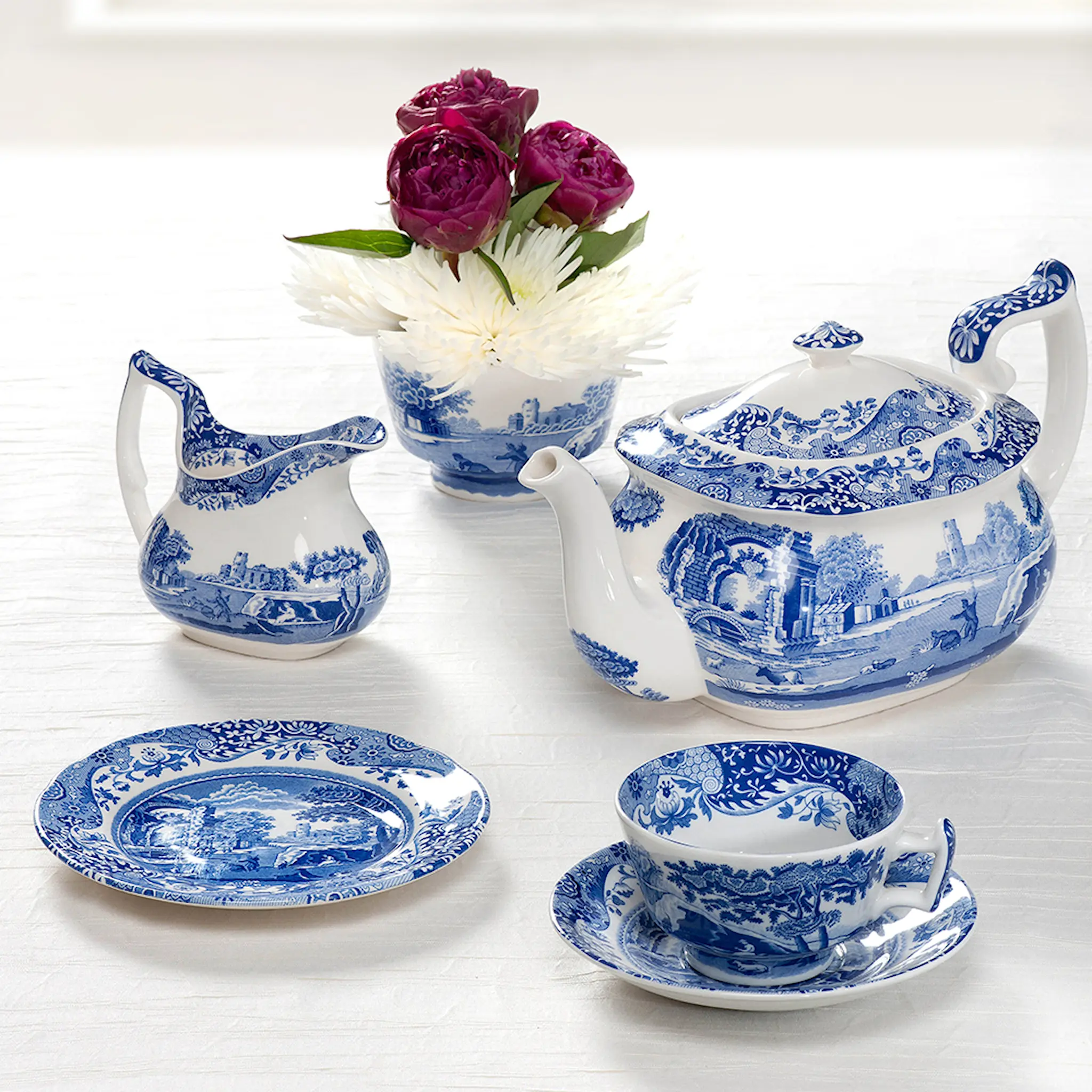 Spode Blue Italian assiett 15 cm blå/vit