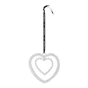 Ball Heart 12 cm Försilvrad