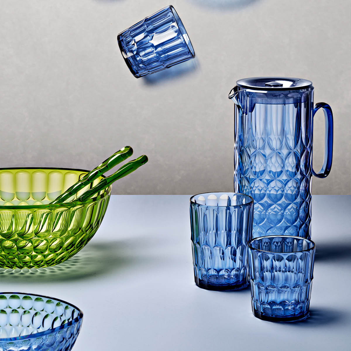 Guzzini Vanity tumbler låg 36 cl bioplast Mönster 2 Denim blue