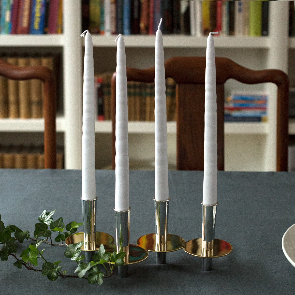 Klong Kluster Ljusstake 4 ljus Silver