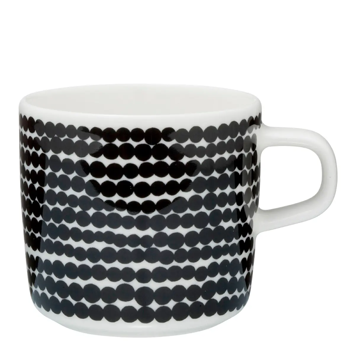 Marimekko Oiva Siirtolapuutarha kaffekopp 20 cl räsymatto vit