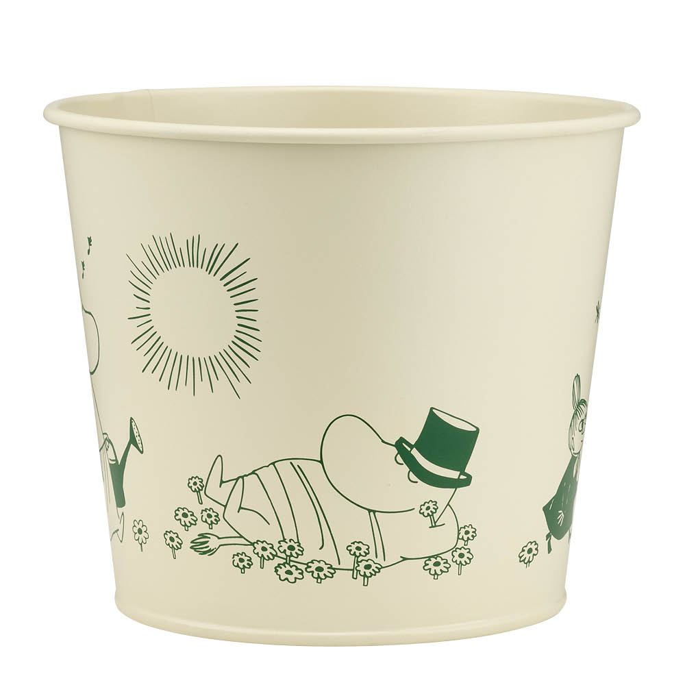 Muurla Mumin plåtkruka 16 cm naturvit